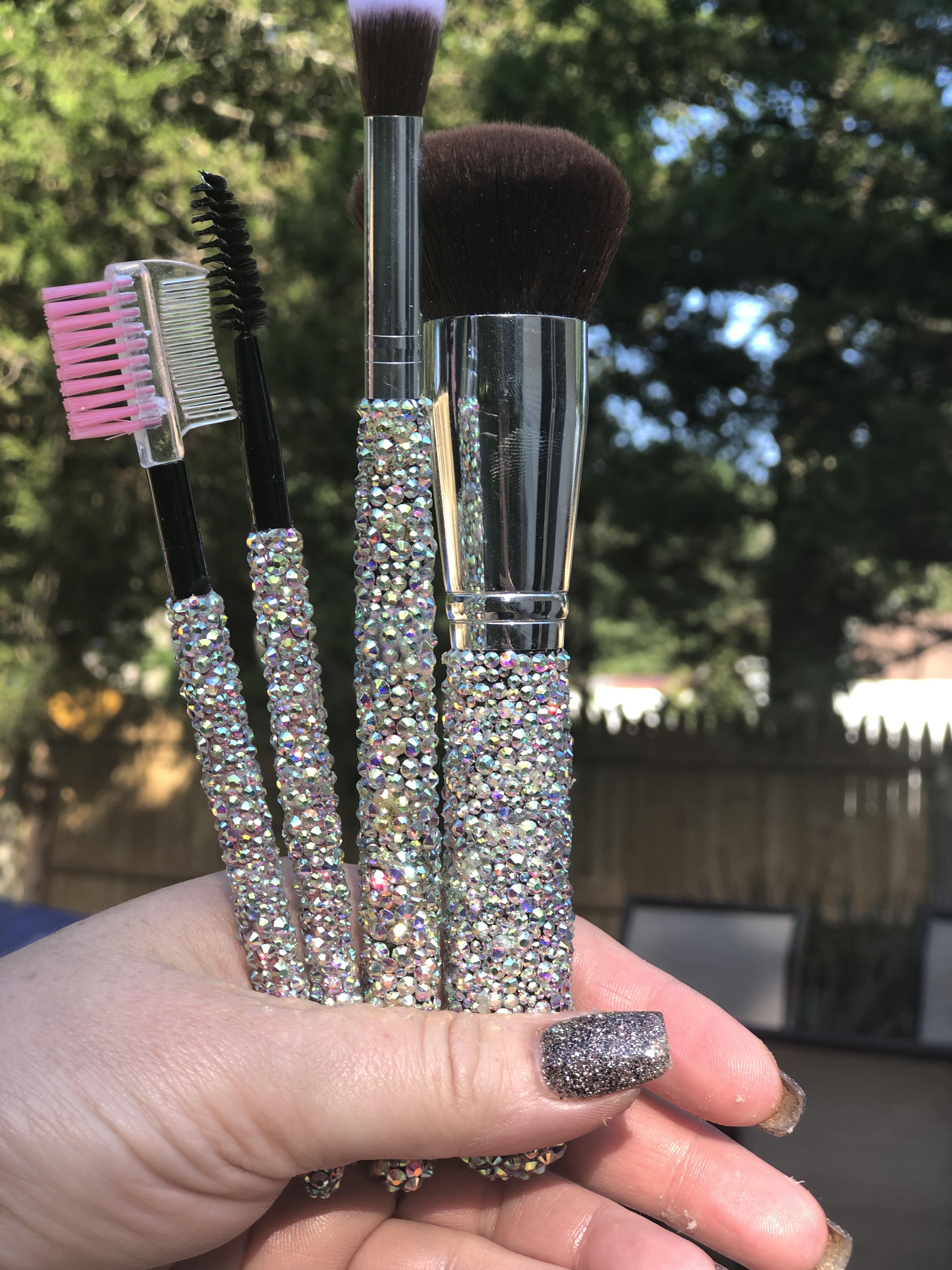 DIY Blinged Out Makeup Brushes